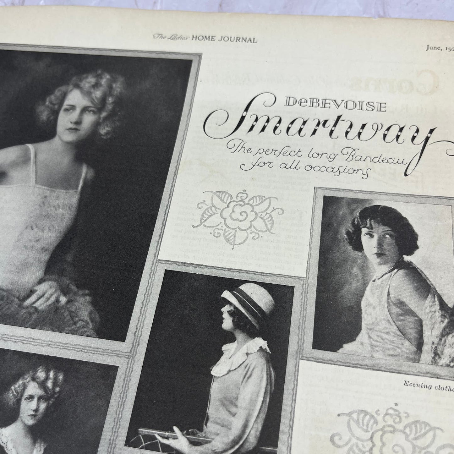 Chas R. DeBevoise Smartway Bandeau Co Newark NJ 1924 Magazine Ad FL6-11