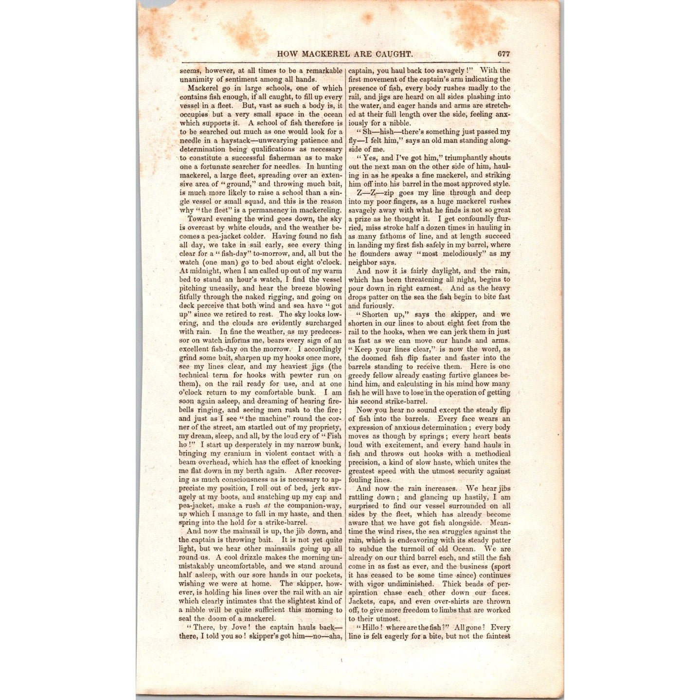 How Mackerel are Caught - Fishing - 4 Pages 1854 Article I19