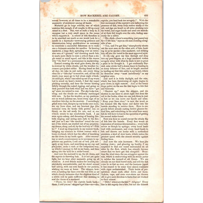 How Mackerel are Caught - Fishing - 4 Pages 1854 Article I19