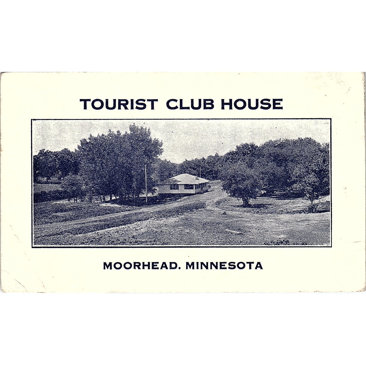Tourist Club House Moorhead MN Moorhead Commercial Club Business Card AG2-M15