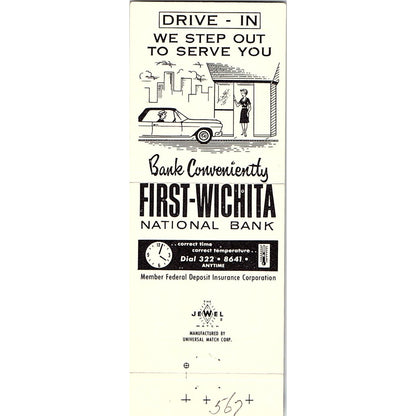 First Wichita National Bank Wichita Falls TX Vintage Matchbook TB6-MB2-8