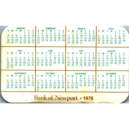 1976 Bank of Newport, Newport Beach CA Vintage Business Card SE3-B9