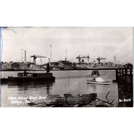 Mare Island Navy Yard Vallejo California RPPC Vintage Postcard PD10