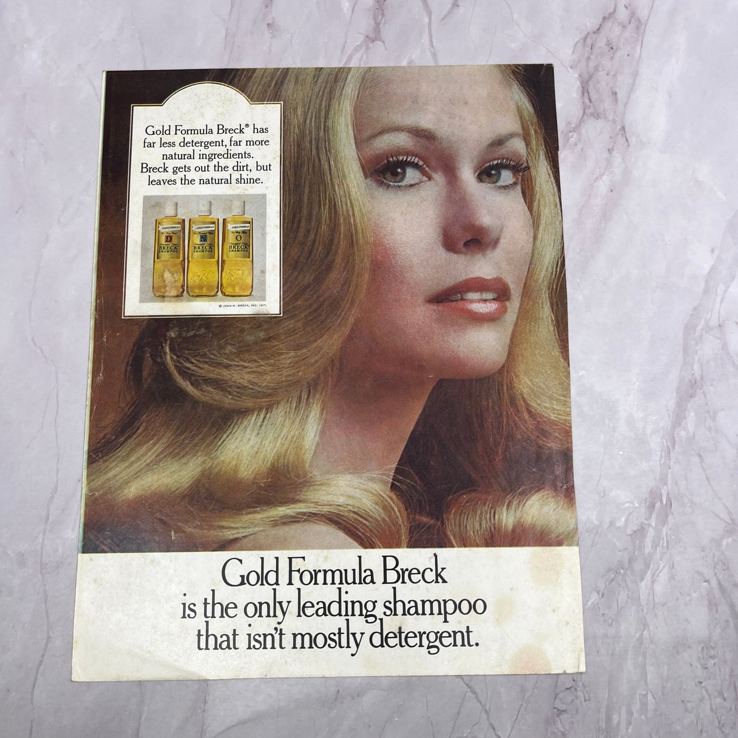 Gold Formula Breck Shampoo Vintage Ad 8x11 V17