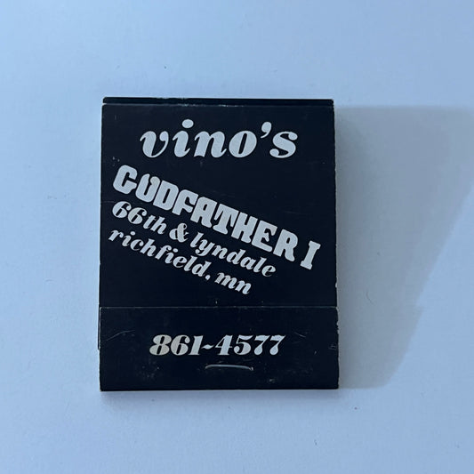 Vino's Godfather I & II Restaurant Richfield MN Vintage Matchbook SC4-R7