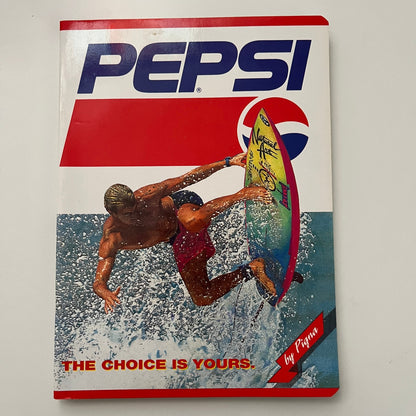 Vintage Italian PEPSI Promotional Notebook Surfing The Choice Is Yours Pigna TF9