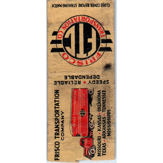 Frisco Transportation Company Vintage Matchbook Cover SD4-Y14