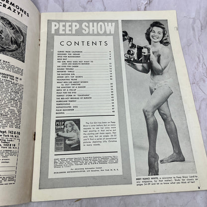 1955 Peep Show Vol 1 No 22 Summer Large Format Pin-up Burlesque Magazine TK3