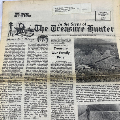 1976 July - In the Steps of the Treasure Hunter Newspaper Elephant Butte NM M11