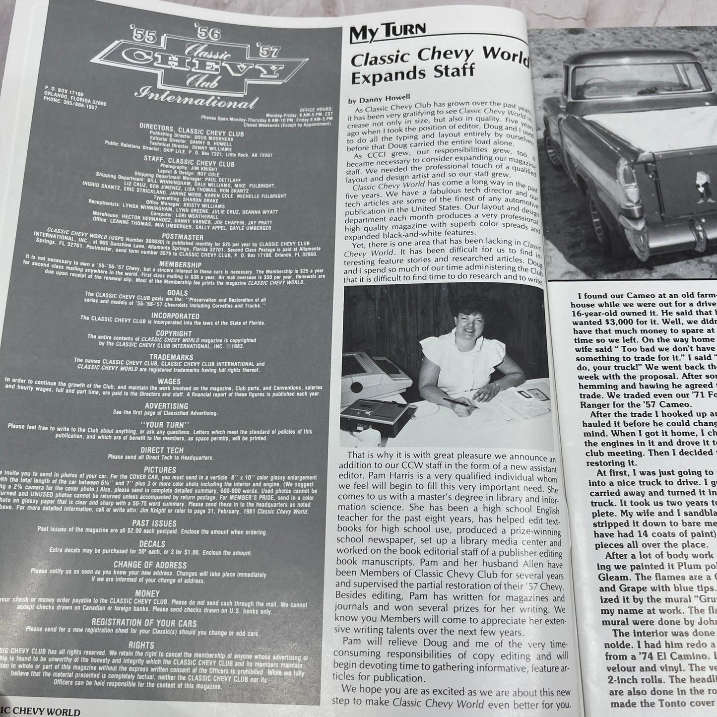 Windshield Installation '55, '56, '57 Classic Chevy World Magazine Aug 1983 M30