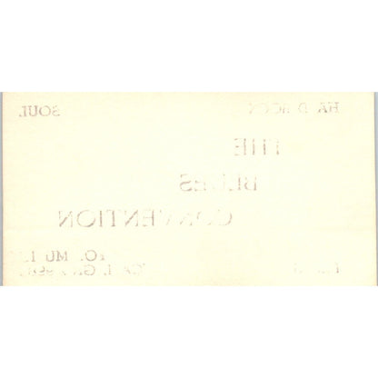 The Blues Convention Hard Rock Soul GA 2-9988 Vintage Business Card SD8-B12