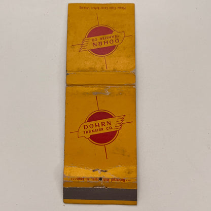 Dohrn Transfer Co Rock Island IL Vintage Matchbook TB6-MB2-15