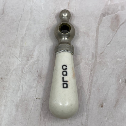 Antique Restoration Porcelain Cold Faucet Handle White Salvage Bathroom SF4