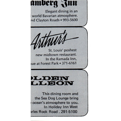 La Place De St. Louis La Rue Lounge The Mad Greek 1971 Magazine Ad AD8-H4