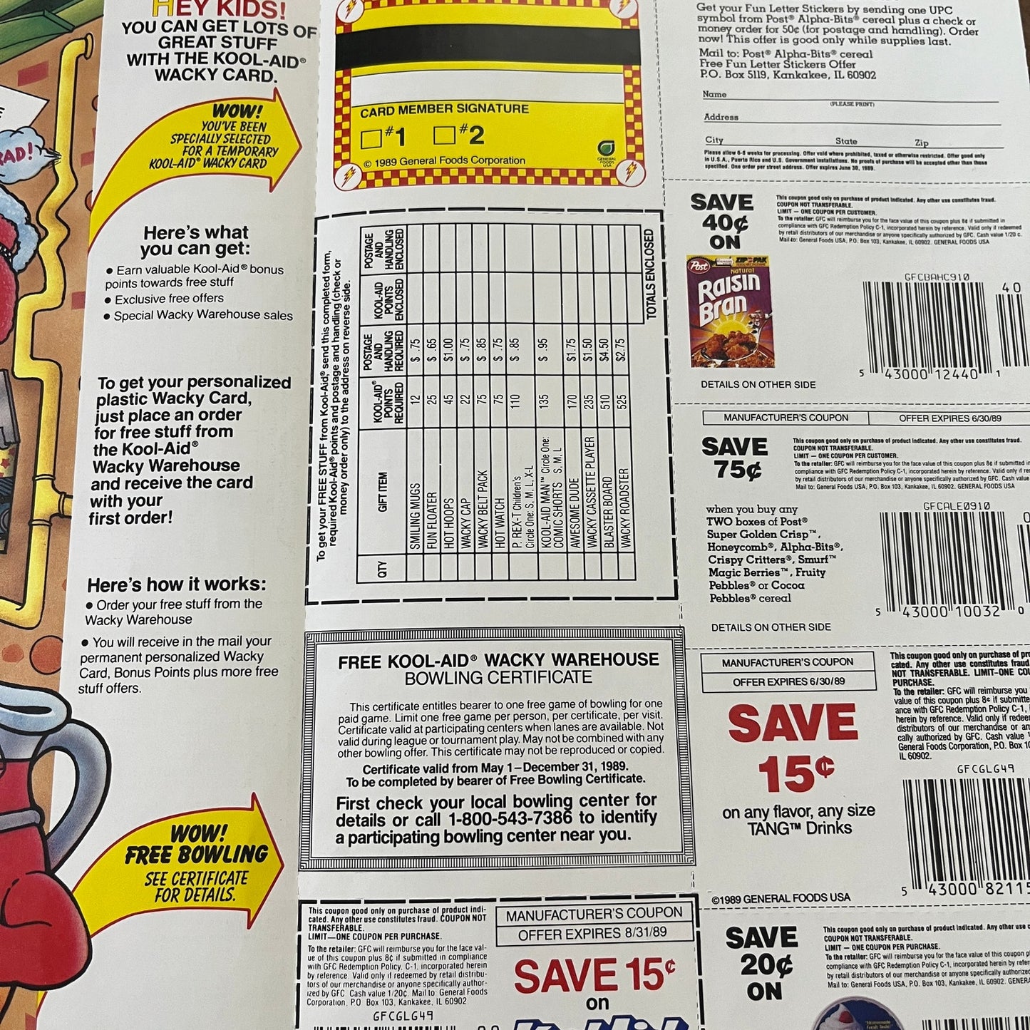 Kool-Aid Points Wacky Warehouse PurpleSaurus Rex Room 2 Page 1989 Ad AF3-3