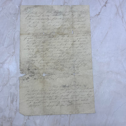 Early 1800s Handwritten Letter from Dying Woman Sabra Ballow Burrillville RI AE6