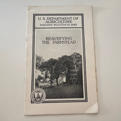 Beautifying The Farmstead 1929 USDA Farm Bulletin TK2-XB5