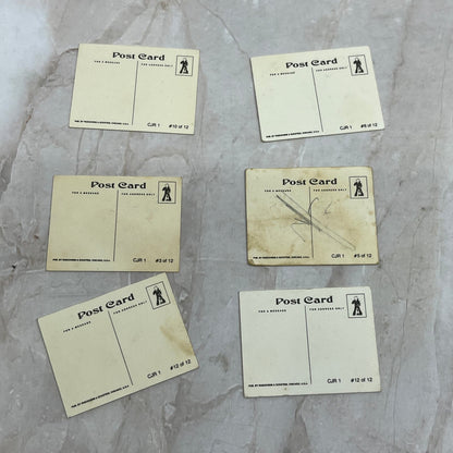 Vintage Lot Of 6 Cracker Jack Mini Replica Bear Postcards AE6