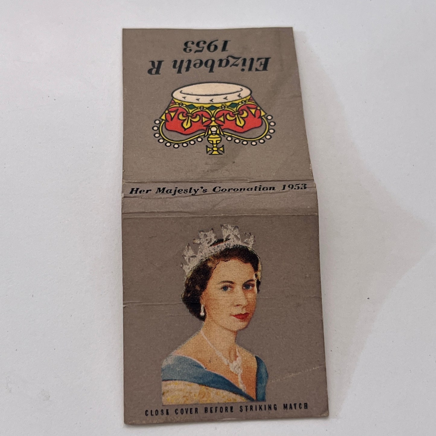 1953 Queen Elizabeth Vintage Matchbook Cover TB8-MB-12