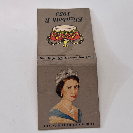 1953 Queen Elizabeth Vintage Matchbook Cover TB8-MB-12