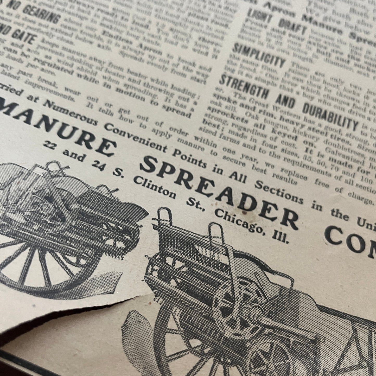 Smith Manure Spreader Co Endless Manure Spreader Chicago 1905 Magazine Ad FL6-11