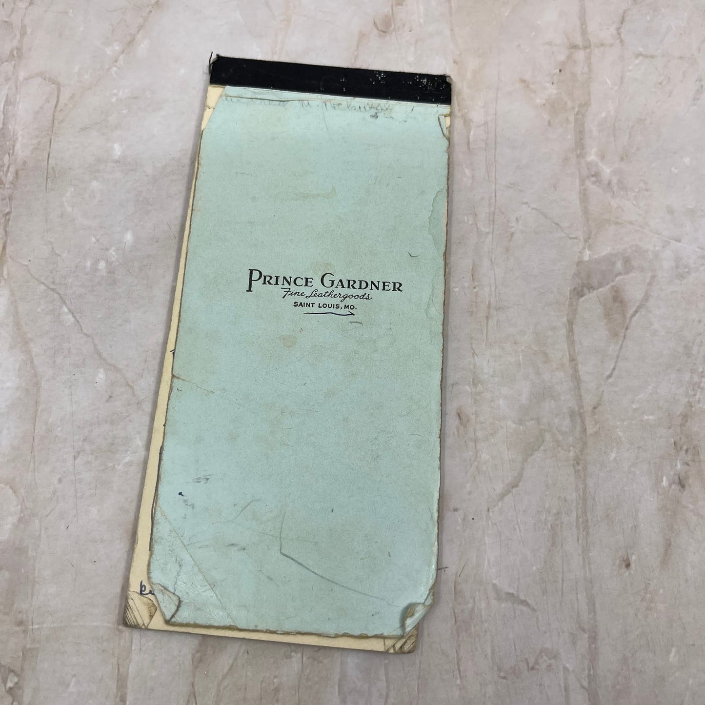 Prince Gardner Fine Leathergoods St. Louis MO Advertising Notepad TI9-P2