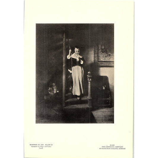 The Listening Servant - Maes - 1908 Litho Art Print AF5-5
