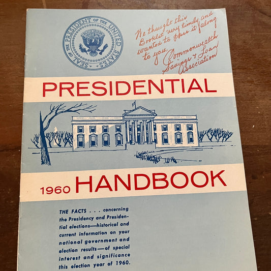 1960 Presidential Handbook Commonwealth Savings North Hollywood CA TH2-TB6