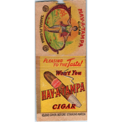 Hav-A-Tampa Cigars Tampa FL Vintage Matchbook Cover SF4-Y8
