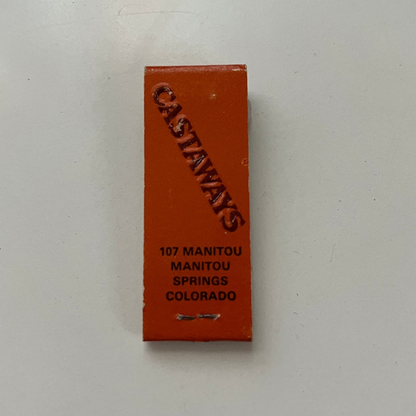 Castaways Manitou Springs CO Feature Matches Vintage Matchbook TB7-XSM