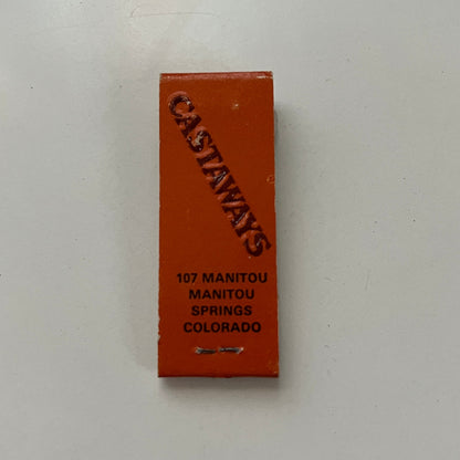 Castaways Manitou Springs CO Feature Matches Vintage Matchbook TB7-XSM