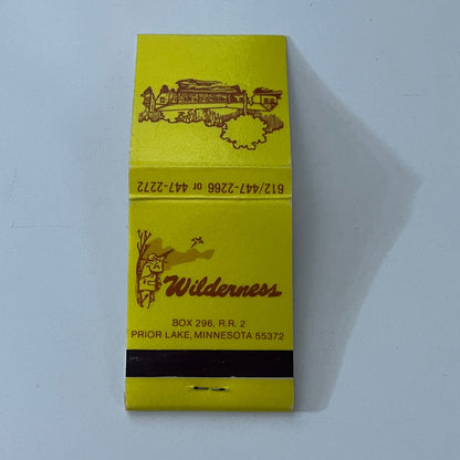 Wilderness Restaurant Prior Lake MN Feature Matches Vintage Matchbook SC4-R8