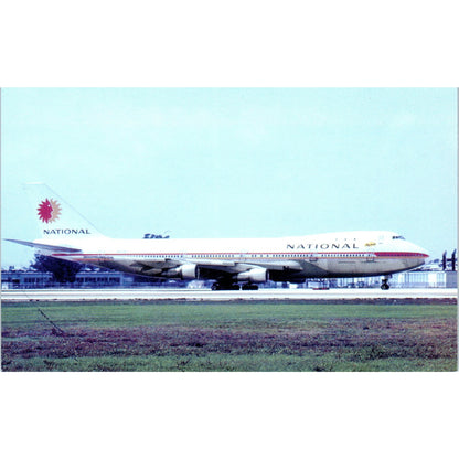 National Airlines Boeing 747 Vintage Postcard P4-5