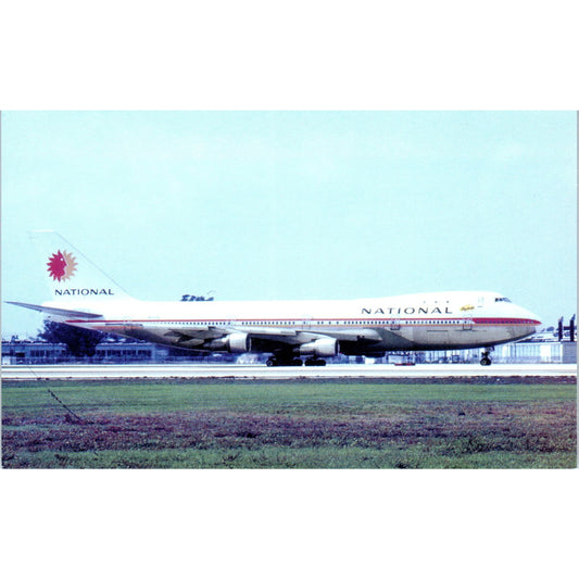 National Airlines Boeing 747 Vintage Postcard P4-5