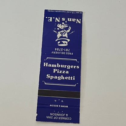 Nan's N.E. Restaurant Corner of 29th & Johnson Matchbook Cover MM5-9