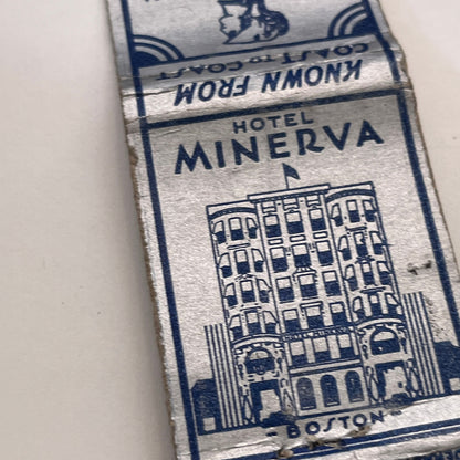 Cafe Minerva and Cafeteria Boston MA Vintage Matchbook Cover TB8-MB-15