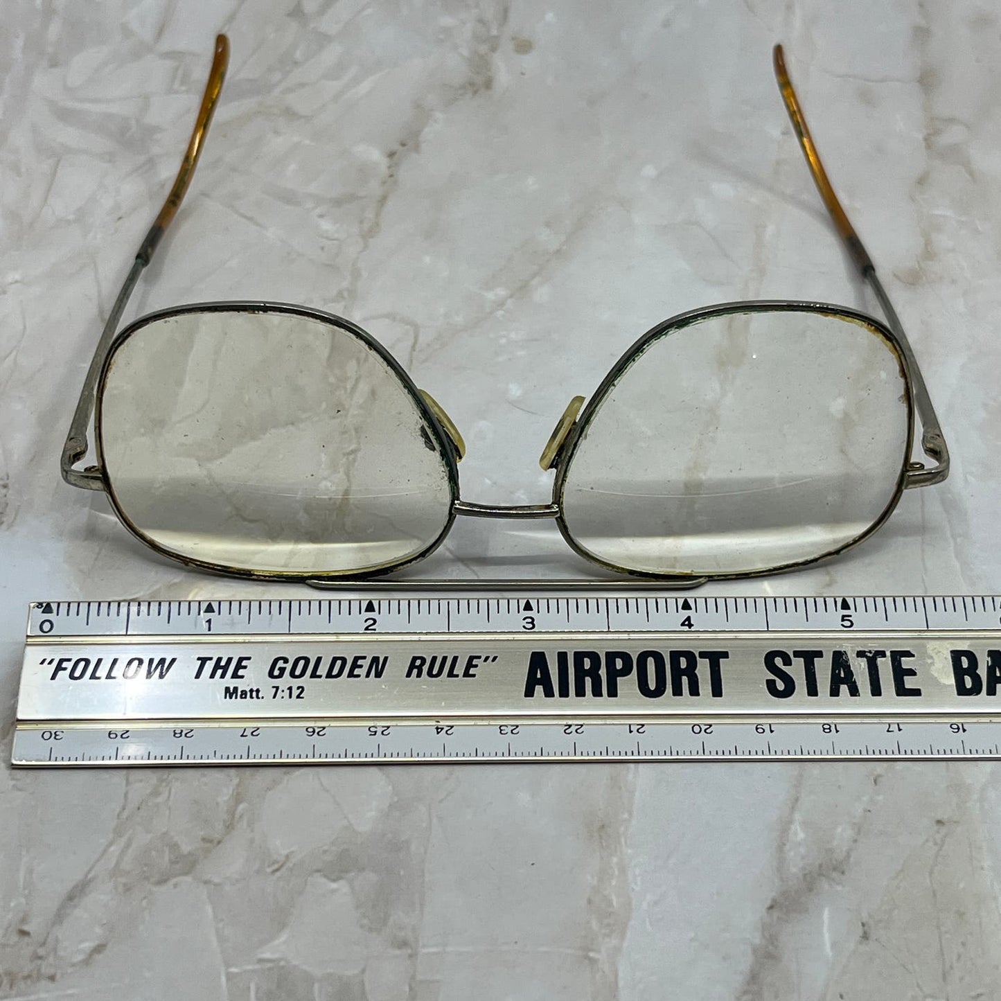Retro Men’s Gold Tone Aviator Sunglasses Eyeglasses Frames TD7-G3-6