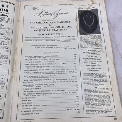 Parure of Rubellites and Diamonds Mrs James Dyer - Lapidary Journal Dec 1960 M26