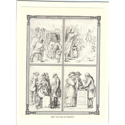 From the Vicar of Wakefield Illustration Vintage Art Print 6x9 V12