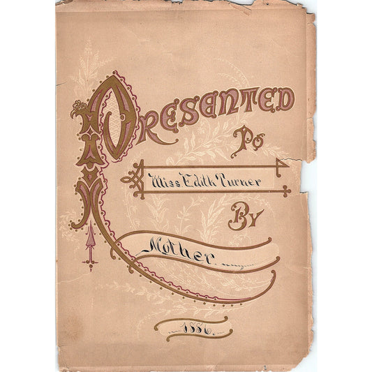 1884 Perfect Jewels Title Page - Presented to Miss Edith Turner TA5-CJ-1