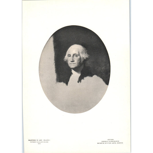 George Washington - Stuart 1906 Victorian Art Print AB8-MA4