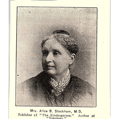 Alice B. Stockham MD Author Chautauqua Women's Council 1892 Portrait AG2-M22