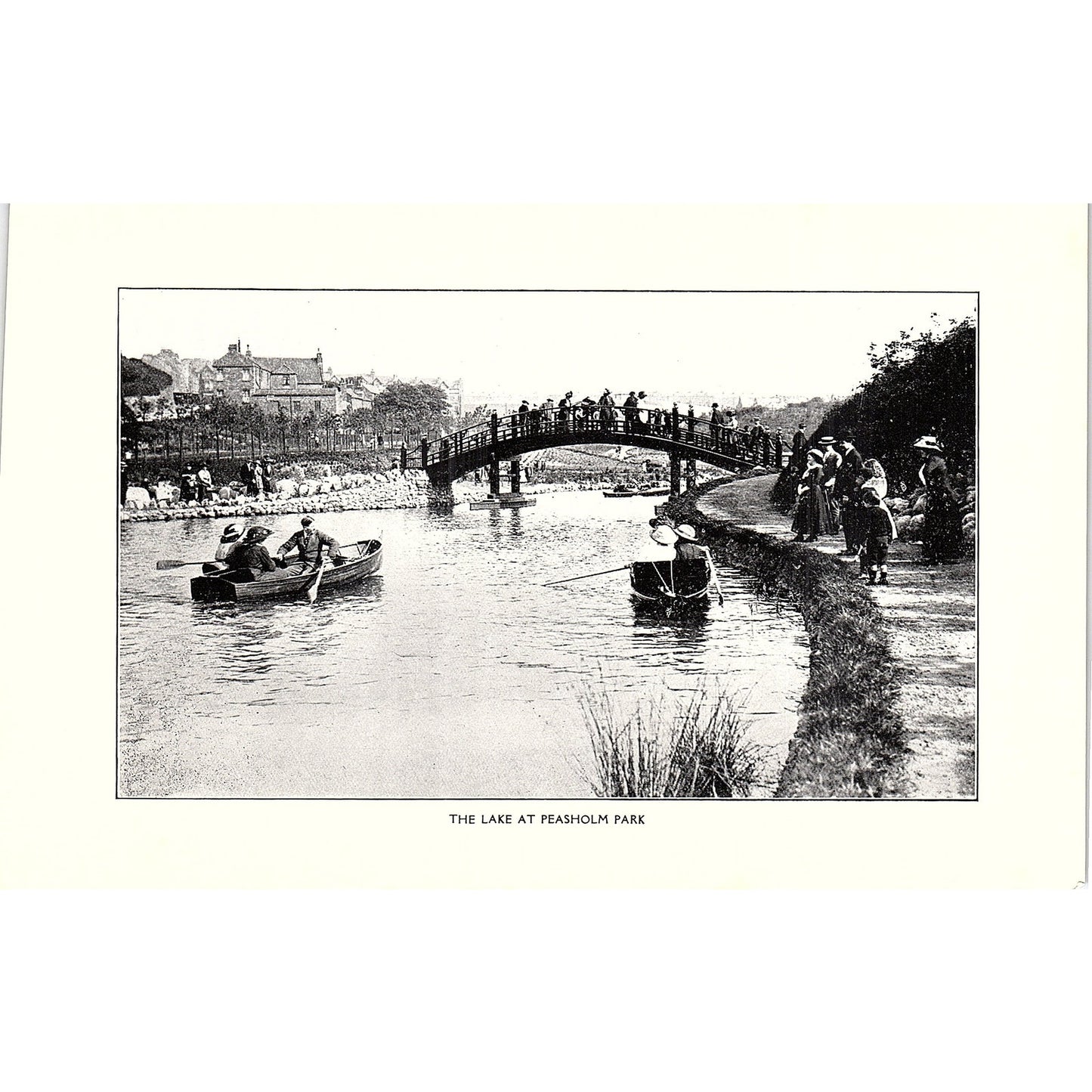 The Lake at Peasholm Park, Herrings Scarborough c1910 Photo Print AF3-8