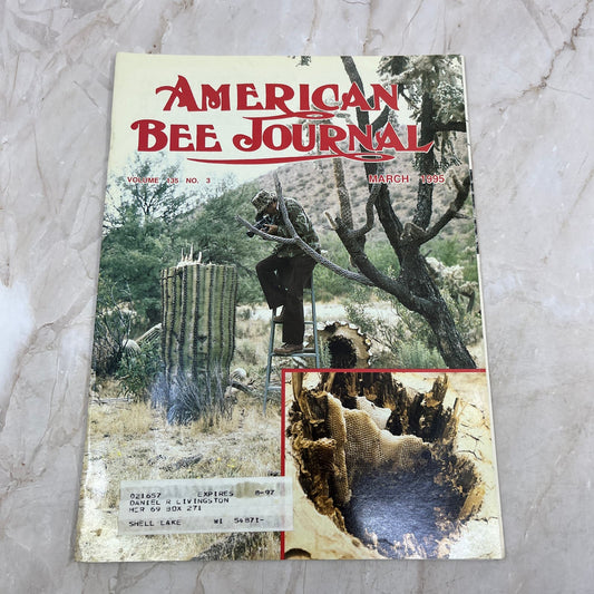 1995 March American Bee Journal Magazine Bees Beekeeping Honey M7