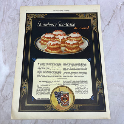 Royal Baking Powder Strawberry Shortcake 1924 Magazine Ad FL6-11