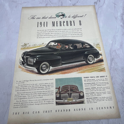 1941 Mercury 8 Automobile 1940 Ad V14-8