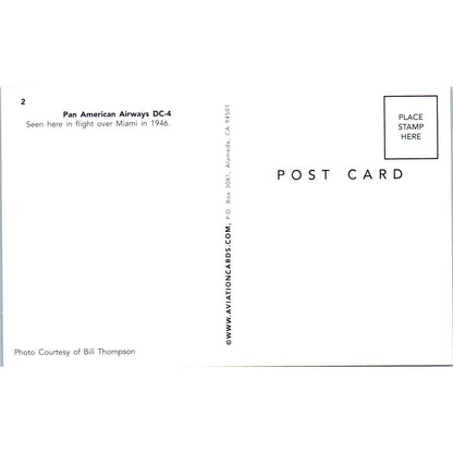 Pan American Airways DC-4 Vintage Postcard PC1