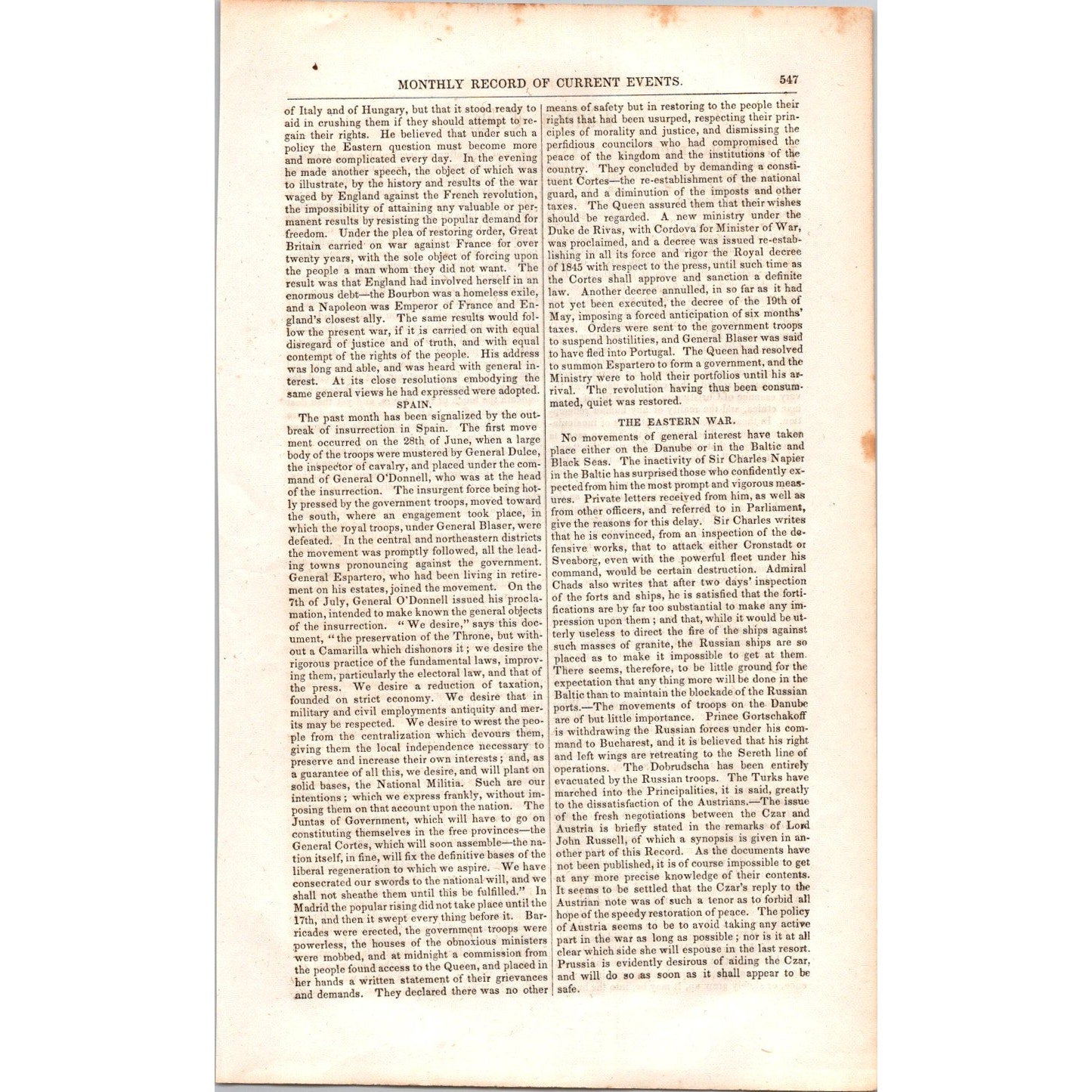 Rescue of Martin Koszta Bay of Smyrna Current Events 3 Pages 1854 Article I19