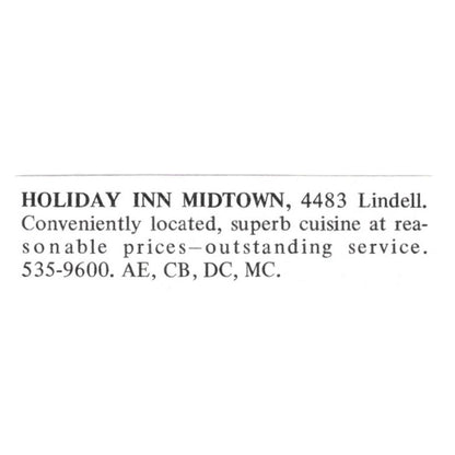 Holiday Inn Midtown St. Louis 1971 Magazine Ad AD8-O1