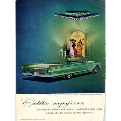 1962 Cadillac Convertible Automobile ~5x7 Vintage Magazine Ad AE2